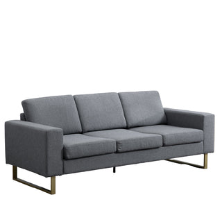 Modern Three Seat Linen Sofa