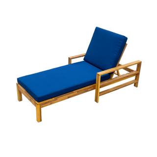 Acacia Wood Outdoor Lounge Chair