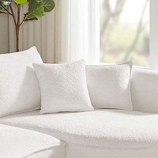 Curved Bouclé Sofa