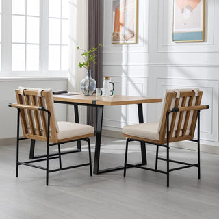 Mid Century Leather Dining Chairs Set Of 2