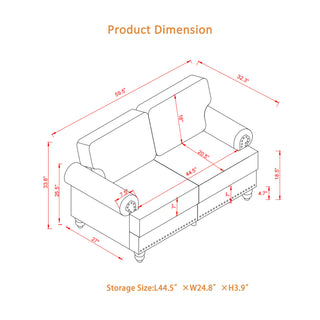 Sofa Set Loveseat & Three-Seater