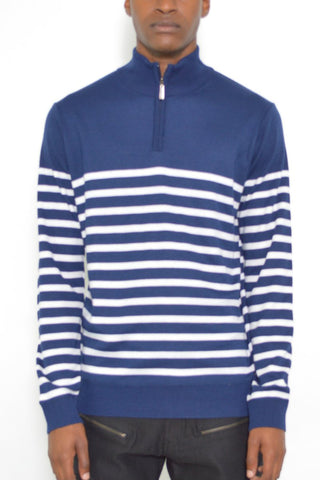 Ellison Striped Quarter-Zip Pullover