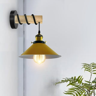 Wall Mounted Wood Arm Light