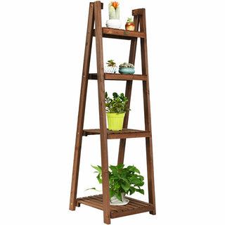 4 Tier Wooden Folding Decor Stand