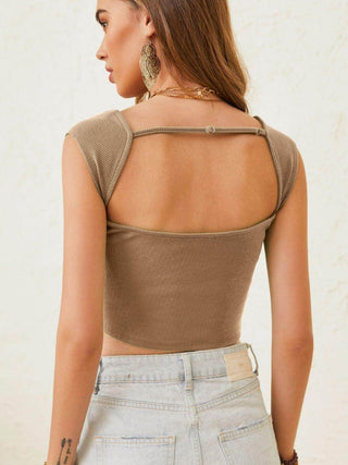 Nessa Cap Sleeve Crop Top