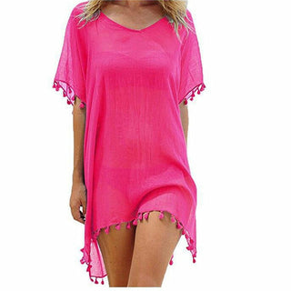 Chiffon & Tassel Cover Up
