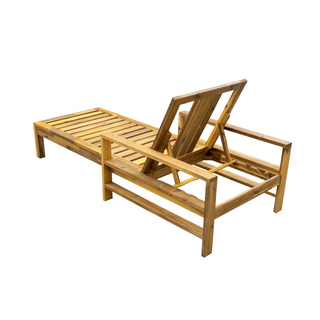 Acacia Wood Outdoor Lounge Chair