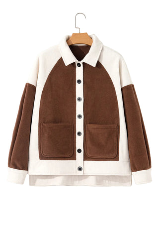 Colorblock Fleece Shacket