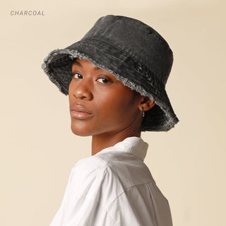Seabright Frayed Bucket Hat