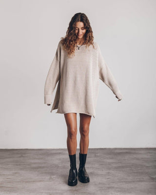 Aveline Twist-Knit Sweater Dress