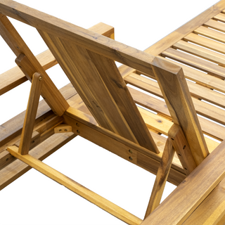 Acacia Wood Outdoor Lounge Chair