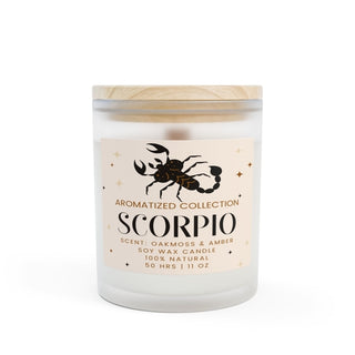 Scorpio Oakmoss & Amber Scented Candle