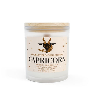 Capricorn Fraser Fir Frosted Glass Candle