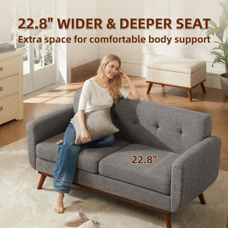 Mid-Century Modern Loveseat Sofa