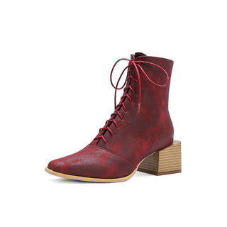 Dunbar Pointed-Toe Ankle Boots in Red – view 7
