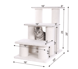 Wood 3 Step Pet Staircase