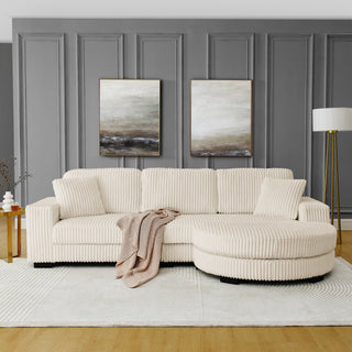 Corduroy Sleeper Modular Sectional Sofa