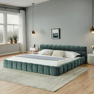 Crescent Valley Chenille Upholstered Platform Bed