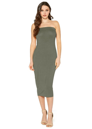 Laguna Niguel Strapless Midi Dress