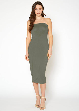 Laguna Niguel Strapless Midi Dress