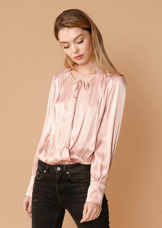 Andrea Tie Neck Long Sleeve Bodysuit