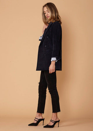 Arden Corduroy Double-Breasted Coat