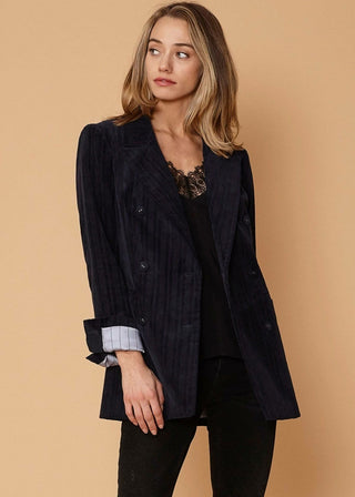 Arden Corduroy Double-Breasted Coat