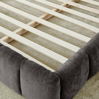 Crescent Valley Chenille Upholstered Platform Bed