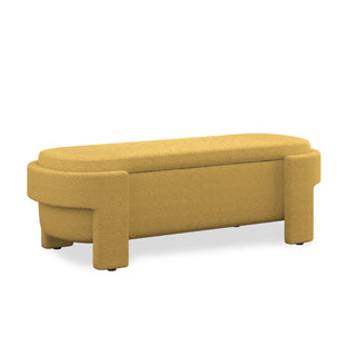Linen Fabric Upholstered Bench