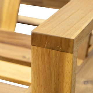 Acacia Wood Outdoor Lounge Chair