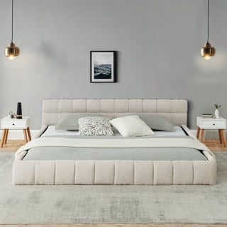Crescent Valley Chenille Upholstered Platform Bed