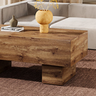 Wooden Block Coffee Table