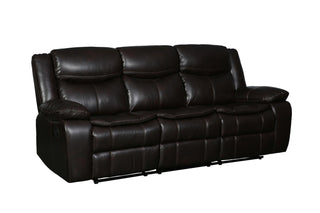 Faux Leather Reclining Sofa