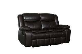 Faux Leather Reclining Sofa