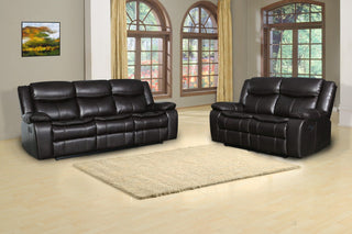 Faux Leather Reclining Sofa