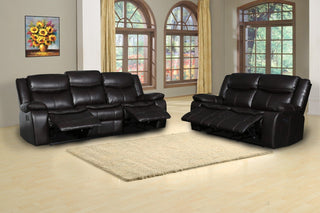 Faux Leather Reclining Sofa