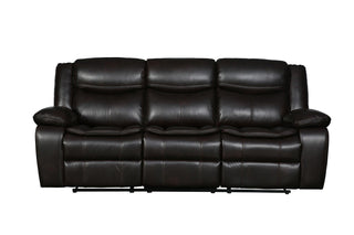 Faux Leather Reclining Sofa