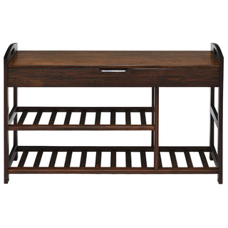 Bamboo Shoe And Boot Storage Bench With Seating