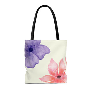 Fresh Floral Print Tote Bag