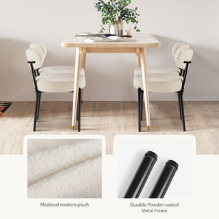 Bouclé Dining Chair Set of 2