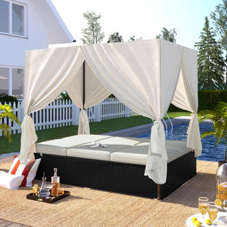 Outdoor Patio Wicker Sunbed