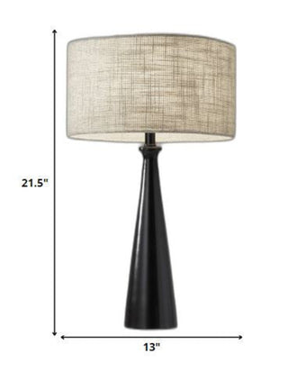 Cambria Black Tapered Table Lamp