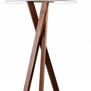 63" Solid Wood Tripod Floor Lamp