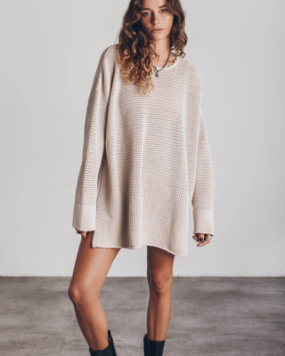Aveline Twist-Knit Sweater Dress