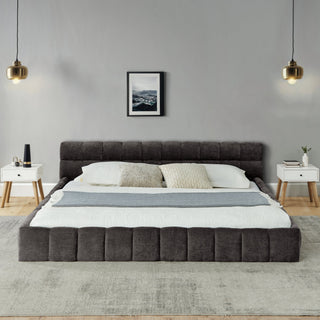 Crescent Valley Chenille Upholstered Platform Bed