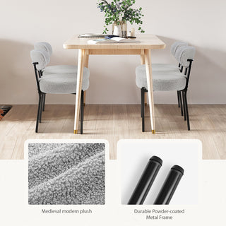 Bouclé Dining Chair Set of 2