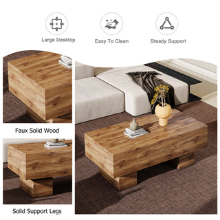 Wooden Block Coffee Table