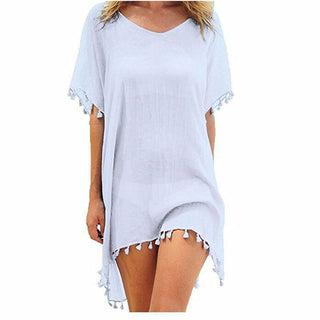 Chiffon & Tassel Cover Up