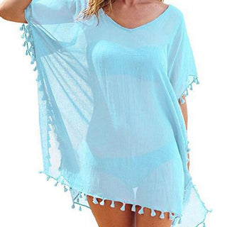 Chiffon & Tassel Cover Up