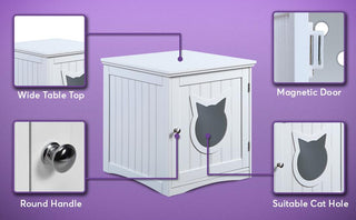 Decorative Cat House & Litter Box Enclosure
